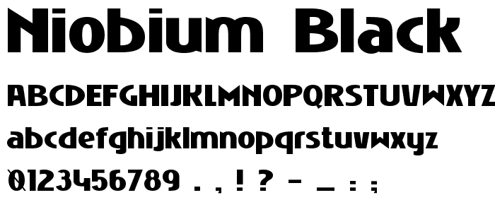 Niobium Black font